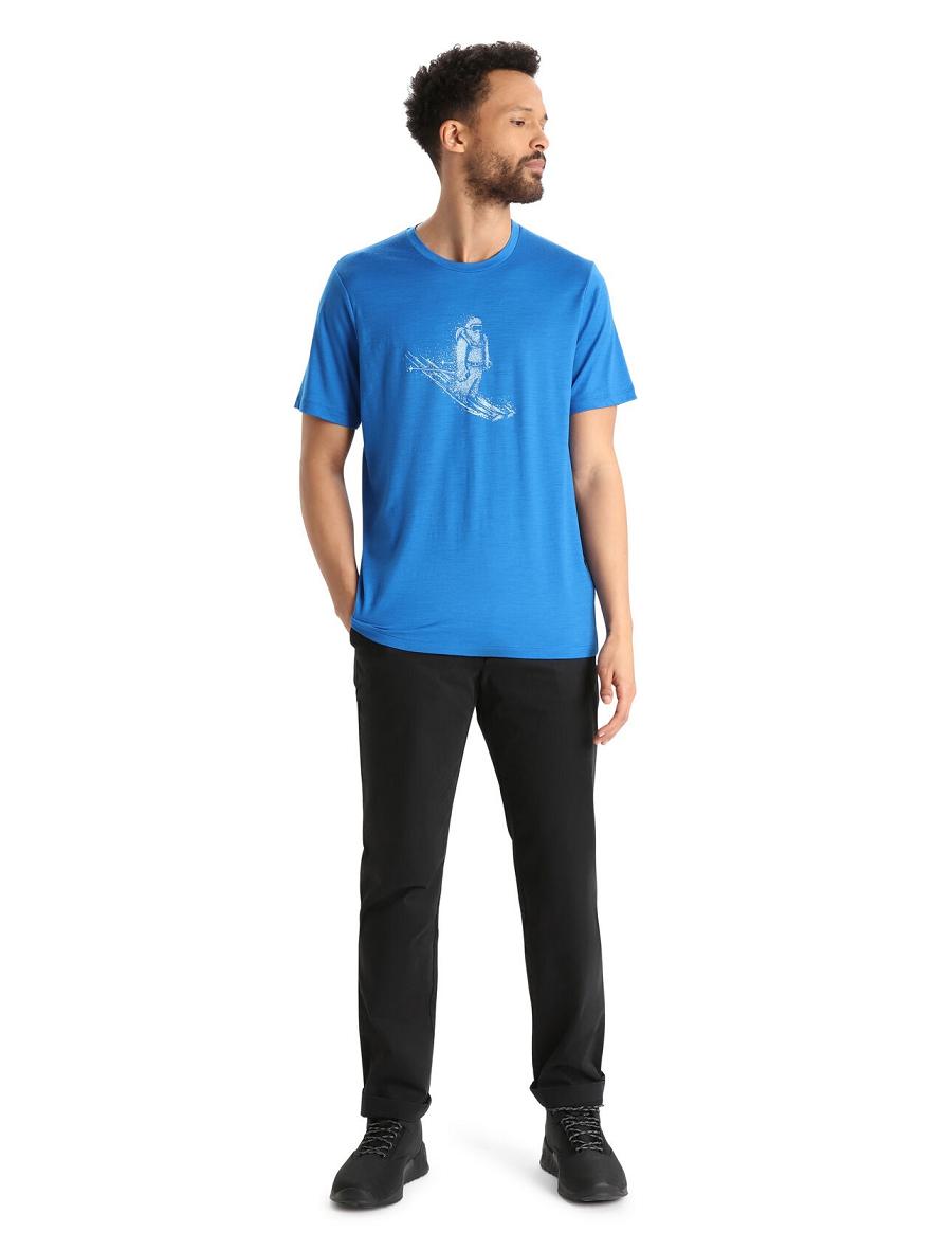 Lazurite Icebreaker Merino Tech Lite II Short Sleeve Skiing Yeti Men's T Shirts | AU 1210WNBY